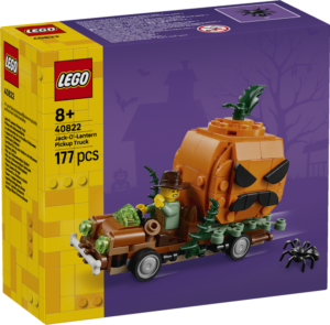 Pickup mit Halloweenkürbis